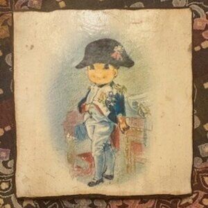 Vintage Boy Soldier Wood Wall Plaque